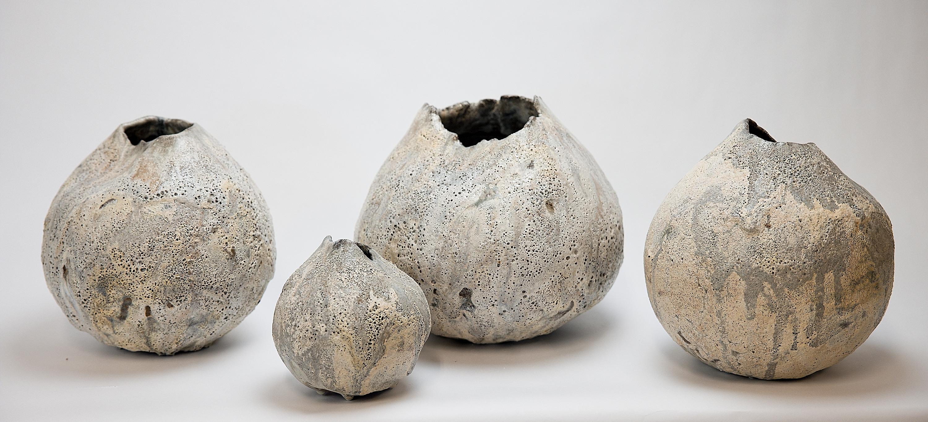 Grey Lava Moon Vase Handmade II 1