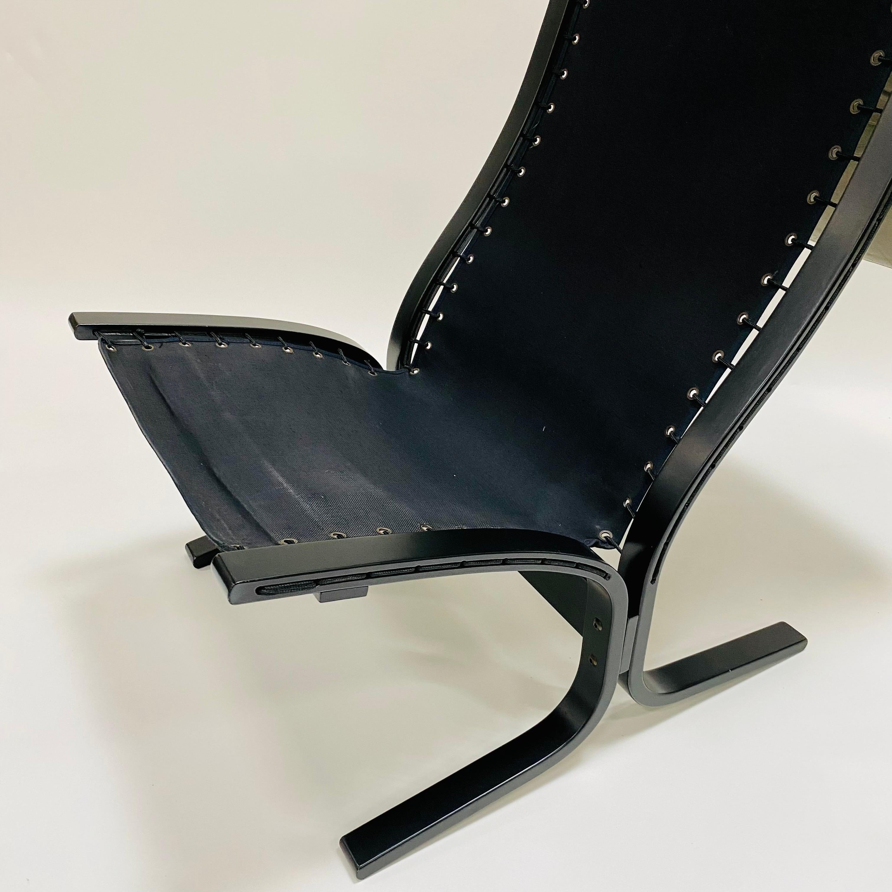 Grey Leather Lounge Chair by Ingmar Relling for Westnofa, Norway 1960s For Sale 3