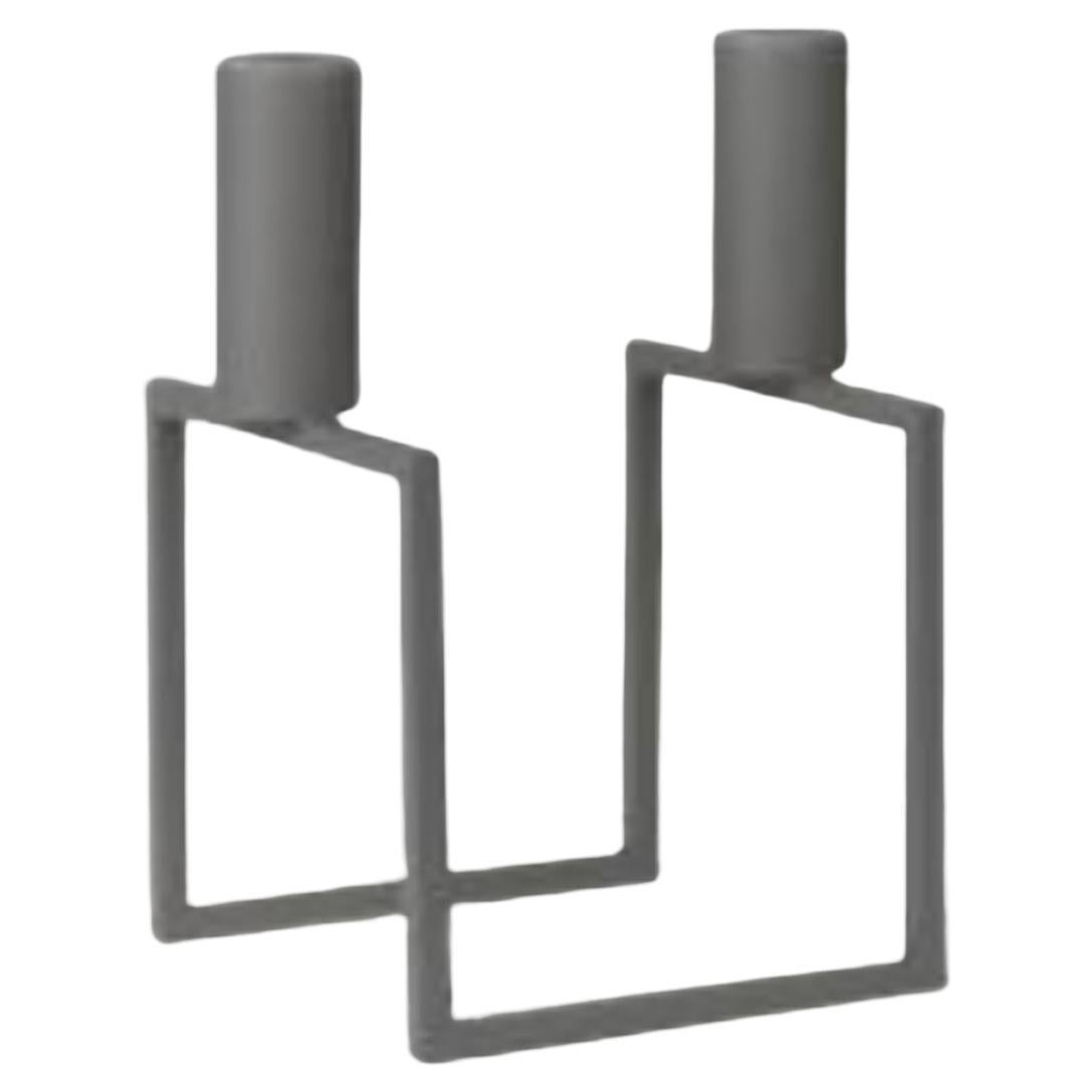Grey Line Candle Holder by Lassen For Sale