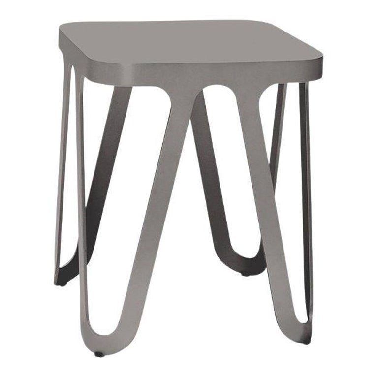 Grey Loop Stool by Sebastian Scherer