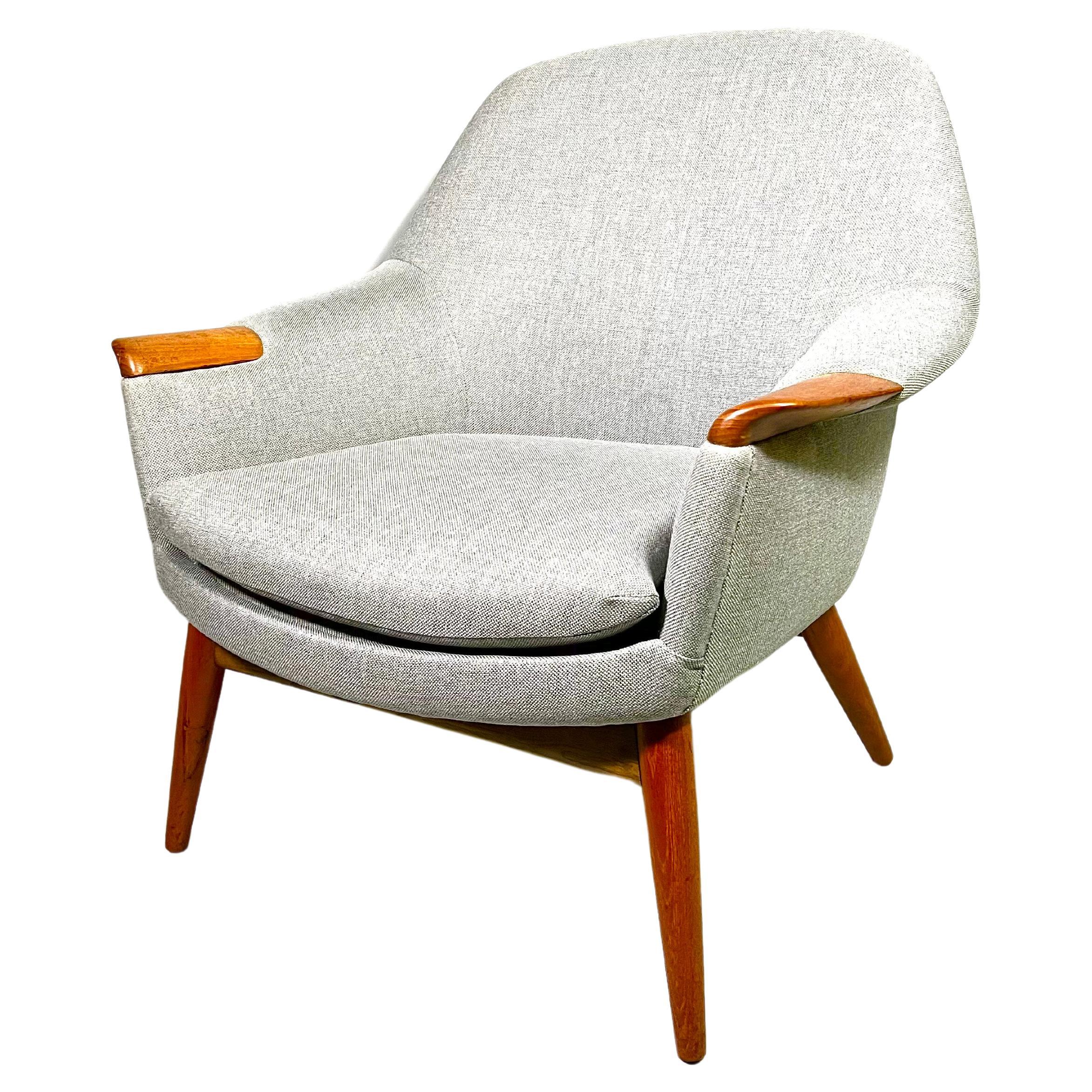 Grey Lounge Chair  model Marina by Gerhard Berg for Stokke/Westnofa For Sale