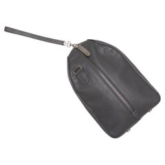 Braccialetto con zip in pelle grigia di Maison Margiela