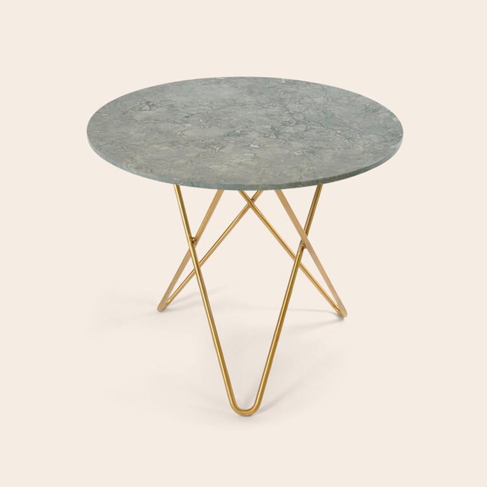 Grey Marble and Brass Dining O Table by OxDenmarq
Dimensions: D 80 x H 72 cm
Materials: Brass, Grey Marble
Also Available: Different marble and frame options available,

OX DENMARQ is a Danish design brand aspiring to make beautiful handmade