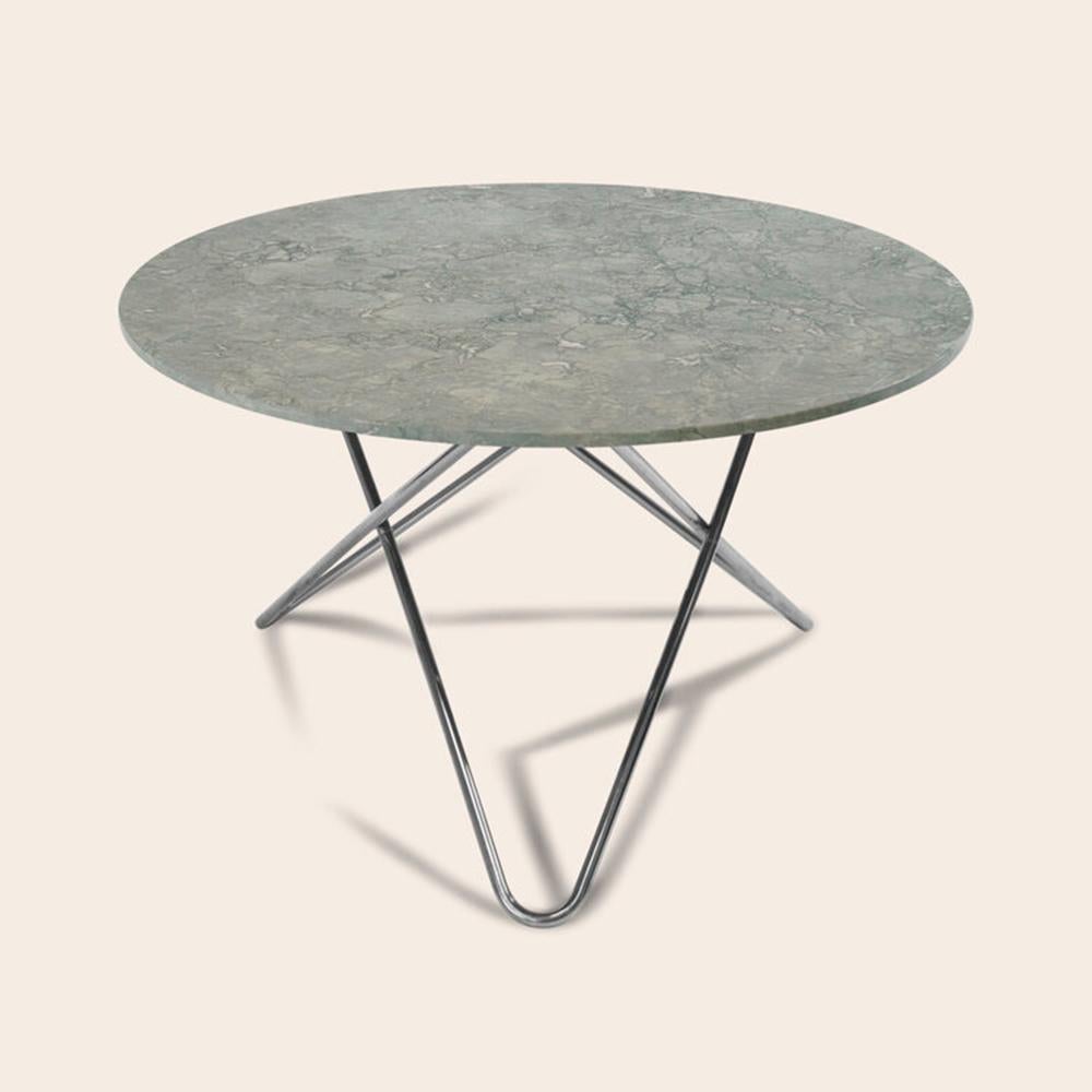 Grey Marble and Stainless Steel Big O table by OxDenmarq
Dimensions: D 120 x H 72 cm
Materials: Steel, Grey Marble
Also Available: Different marble and frame options available.

OX DENMARQ is a Danish design brand aspiring to make beautiful