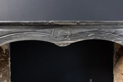 Cheminée ancienne en marbre gris