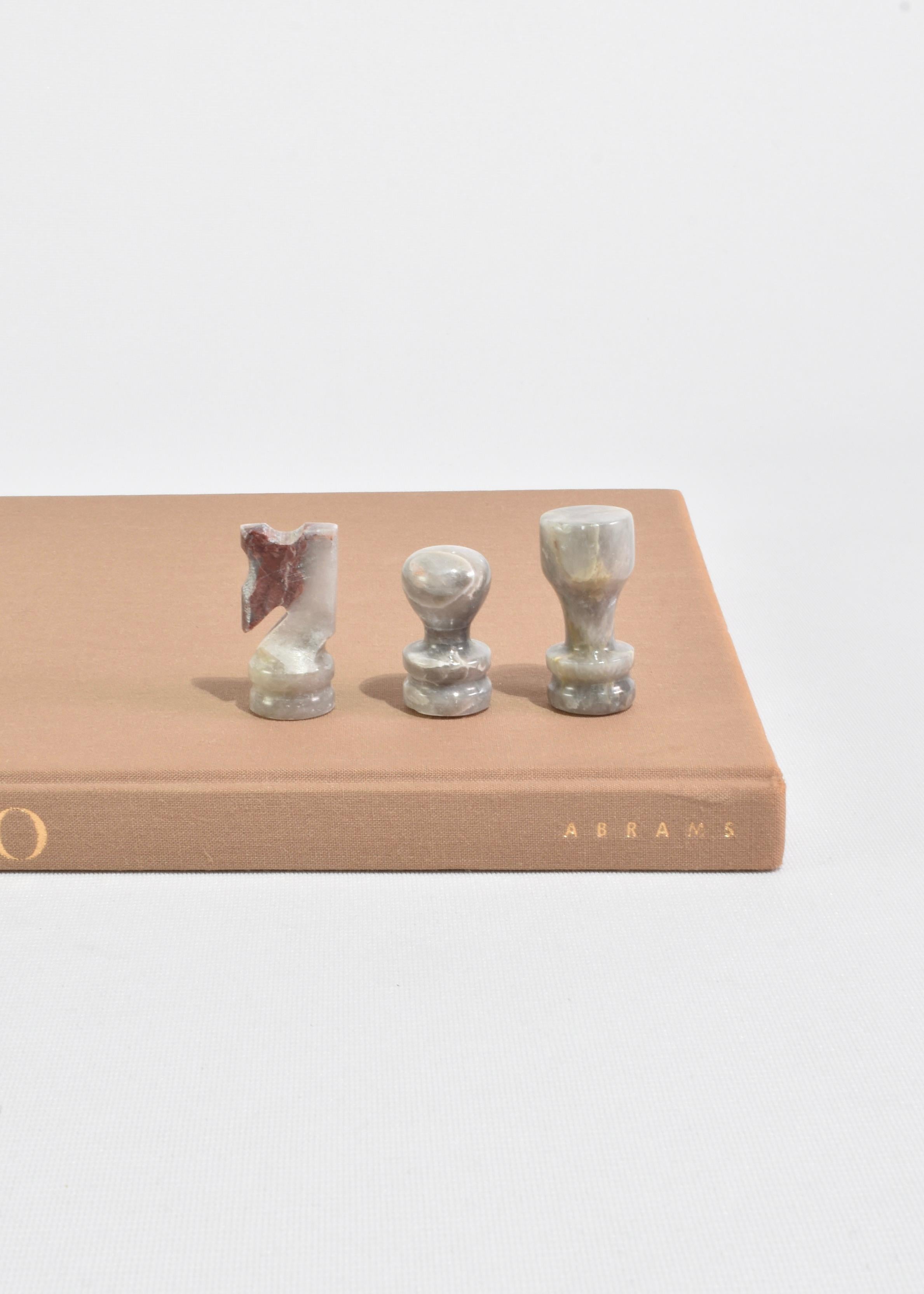 Grey Marble Chess Set For Sale 2