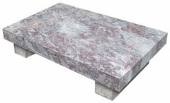 Marble Coffee Table Wood Legs  Handmade  Decorated in Italy by Cupioli Available