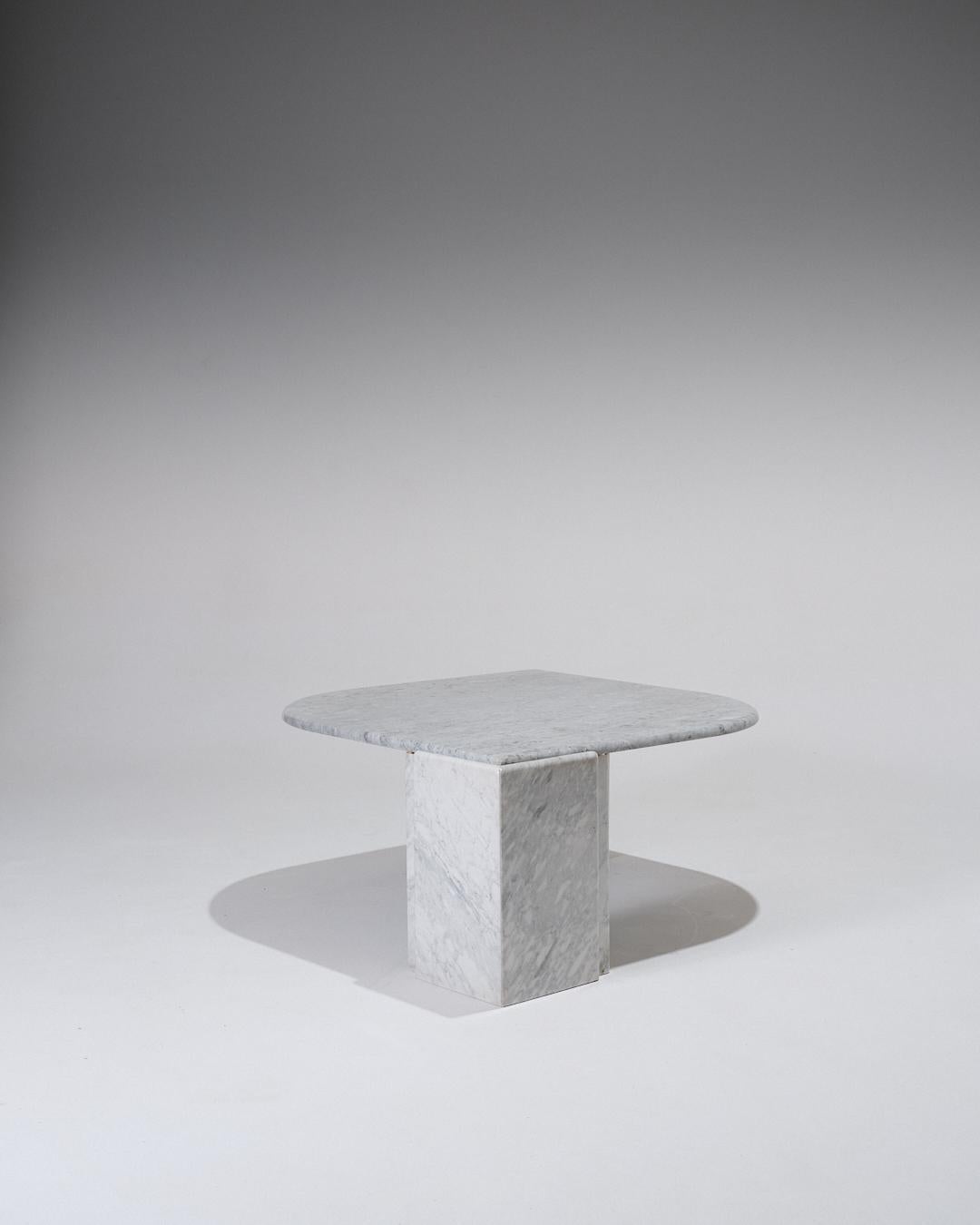 Grey Marble Drop-Shaped Coffee Table, 1980s For Sale 6