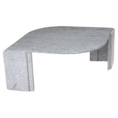 Grey Marble Drop-Shaped Coffee Table, 1980s