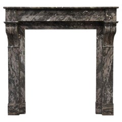 Antique Grey marble fireplace mantel 19th Century