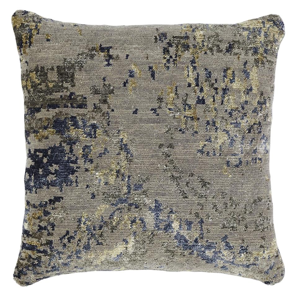Modern Decorative Grey Marble Throw Pillow For Sale