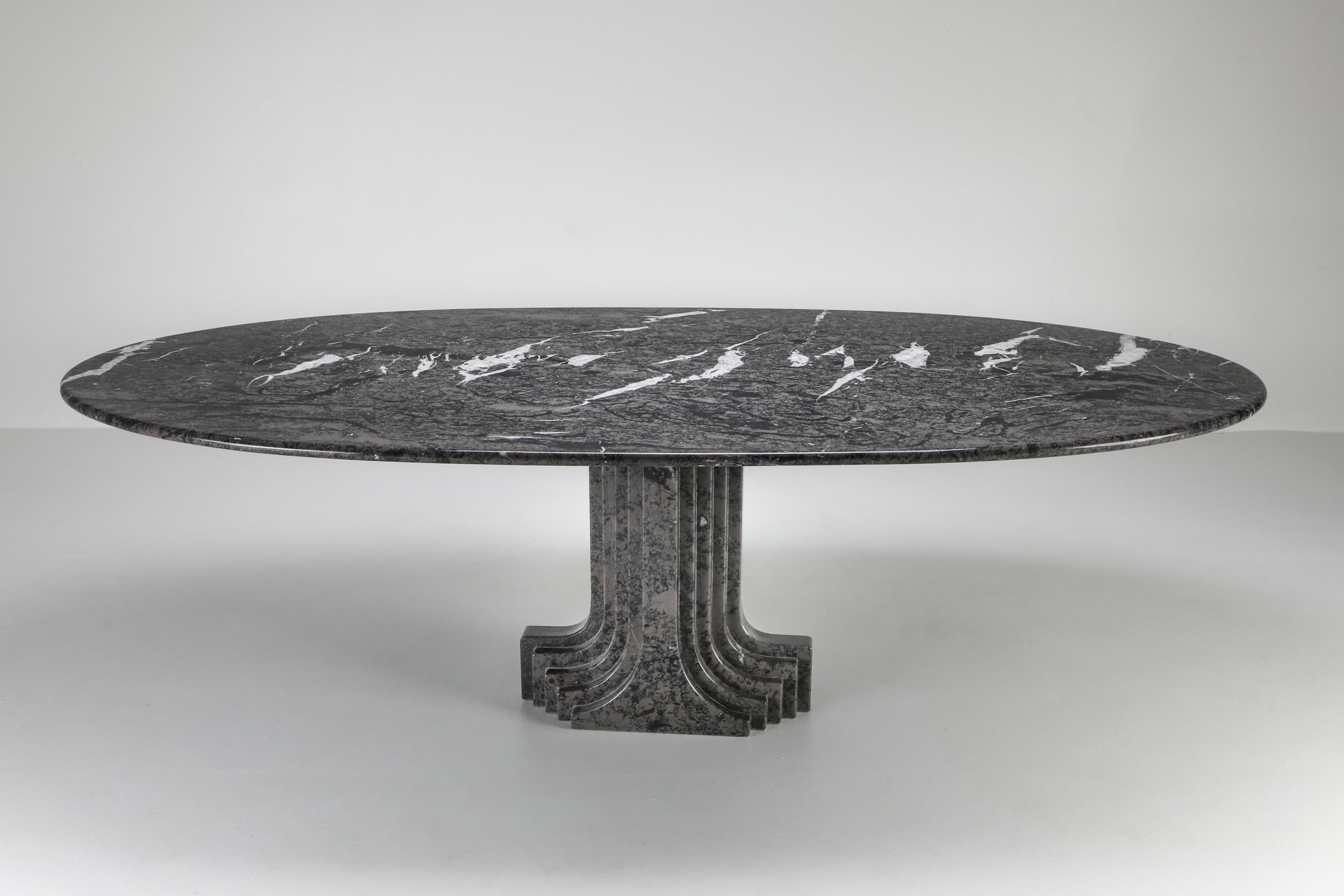Post-Modern Grey Marble 'Samo' Table by Carlo Scarpa, 1970s