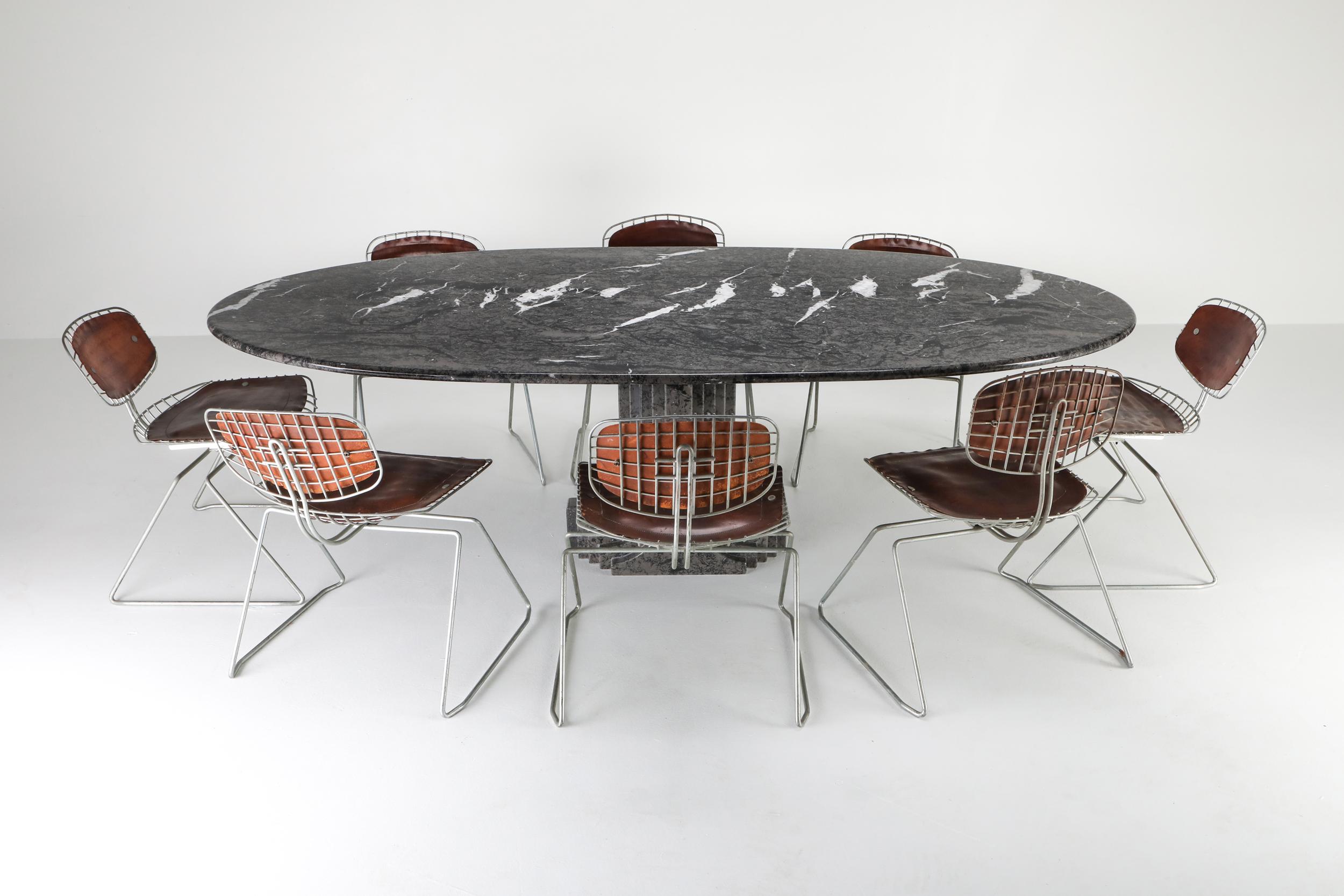 Italian Grey Marble 'Samo' Table by Carlo Scarpa, 1970s