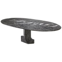 Vintage Grey Marble 'Samo' Table by Carlo Scarpa, 1970s