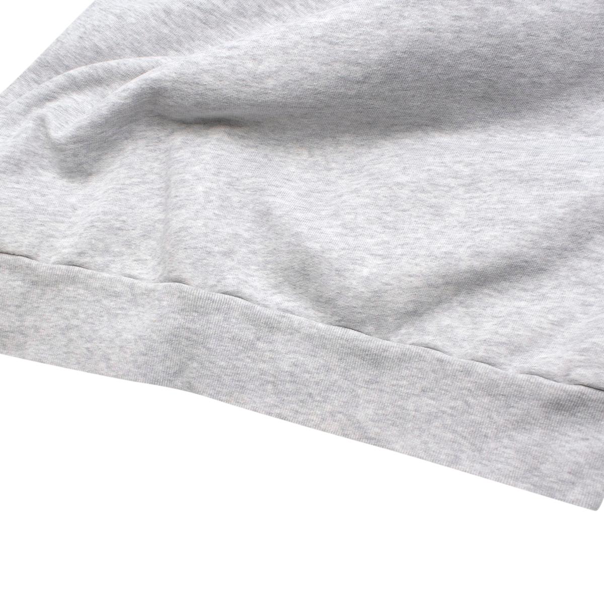 Grey Marl Cotton Jersey Logo Hoodie For Sale 1