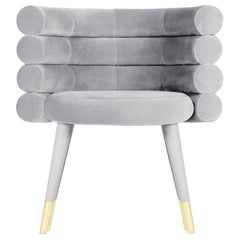 Grey Marshmallow Dining Chair, Royal Stranger