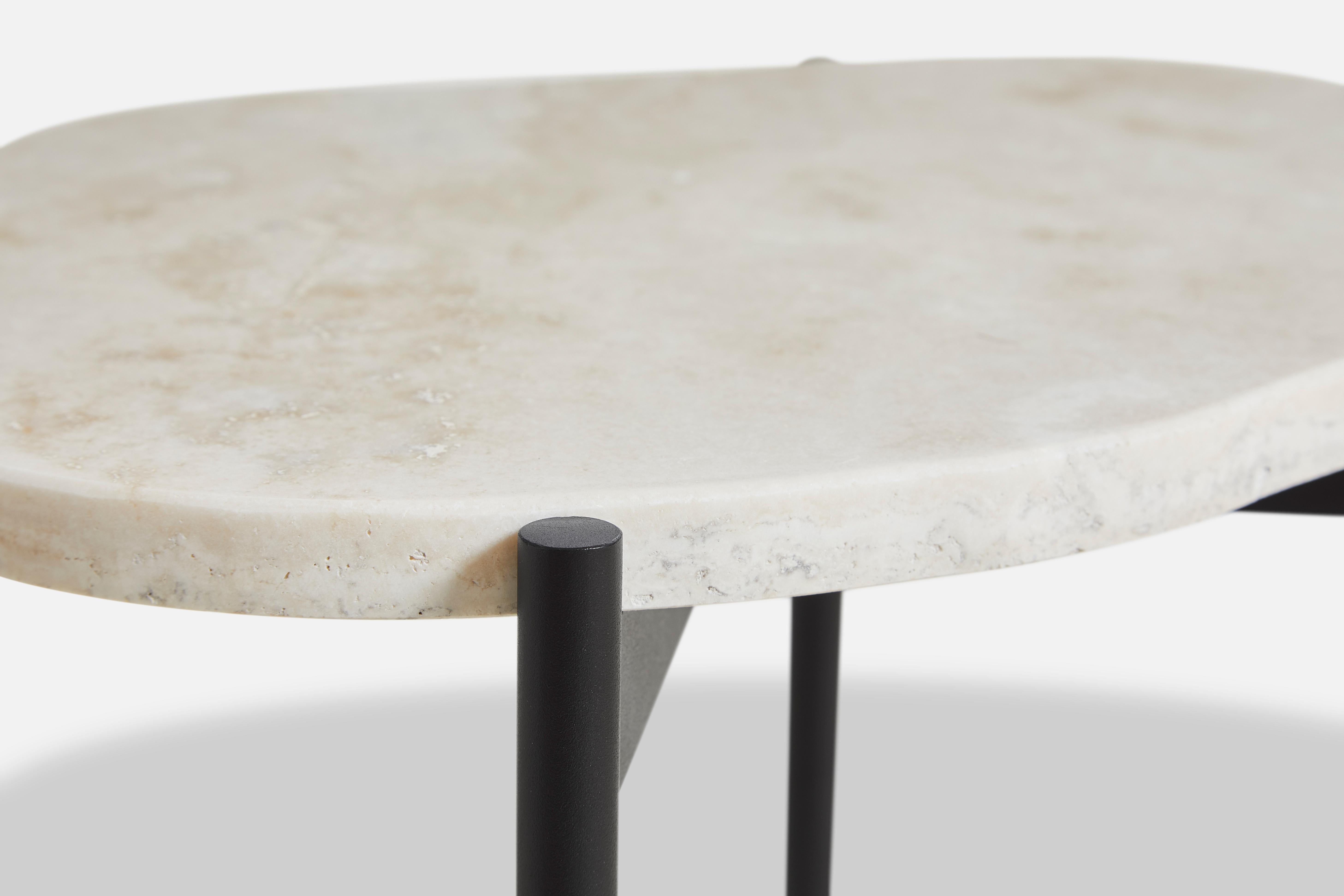 Contemporary Grey Melange La Terra Small Occasional Table by Agnes Morguet For Sale