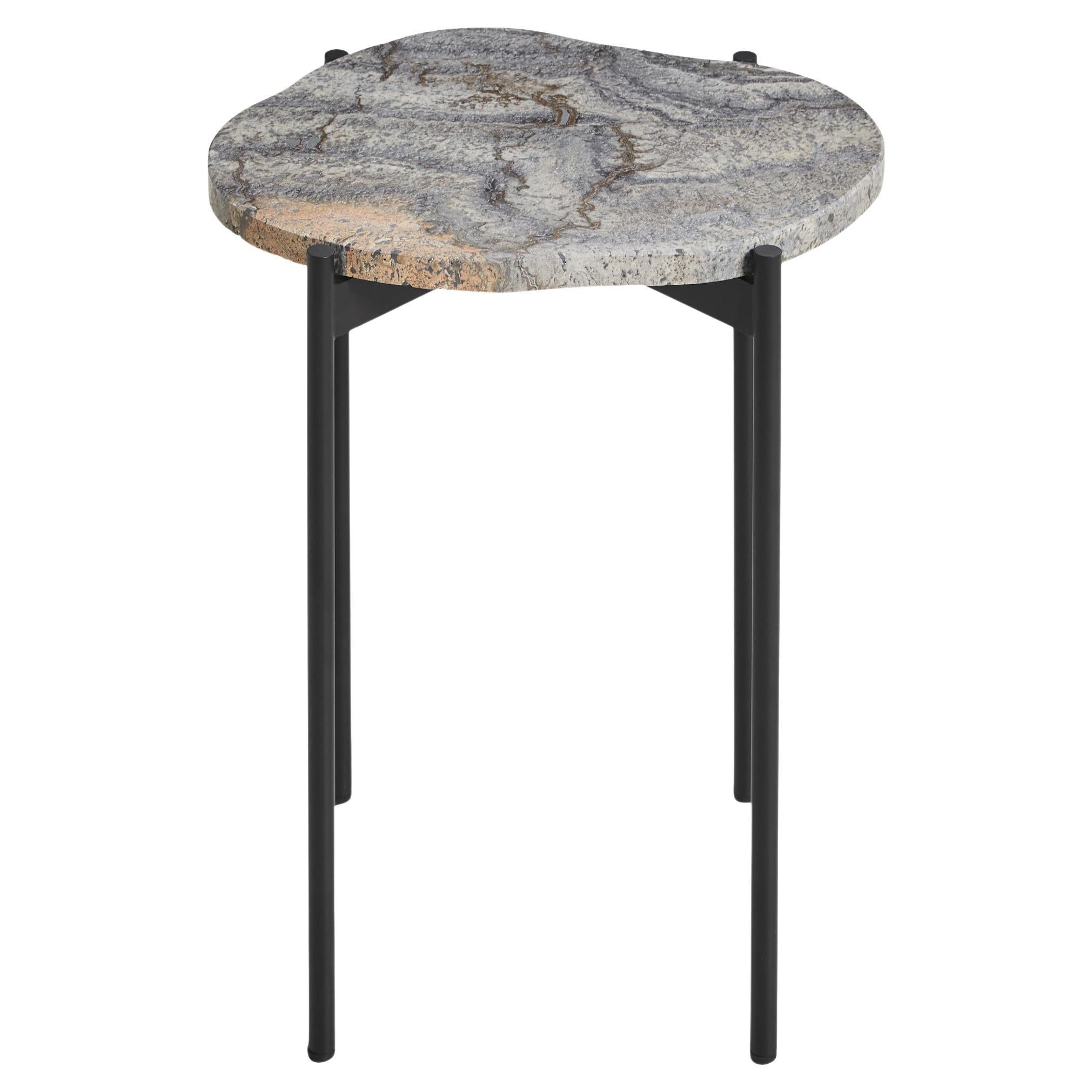 Grey Melange La Terra Small Occasional Table by Agnes Morguet For Sale