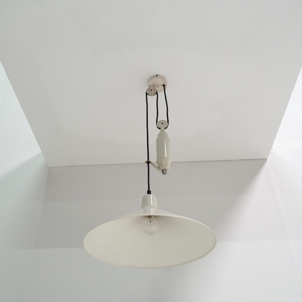 20th Century Grey Metal Counterweight Pendant, Italy 1960s For Sale