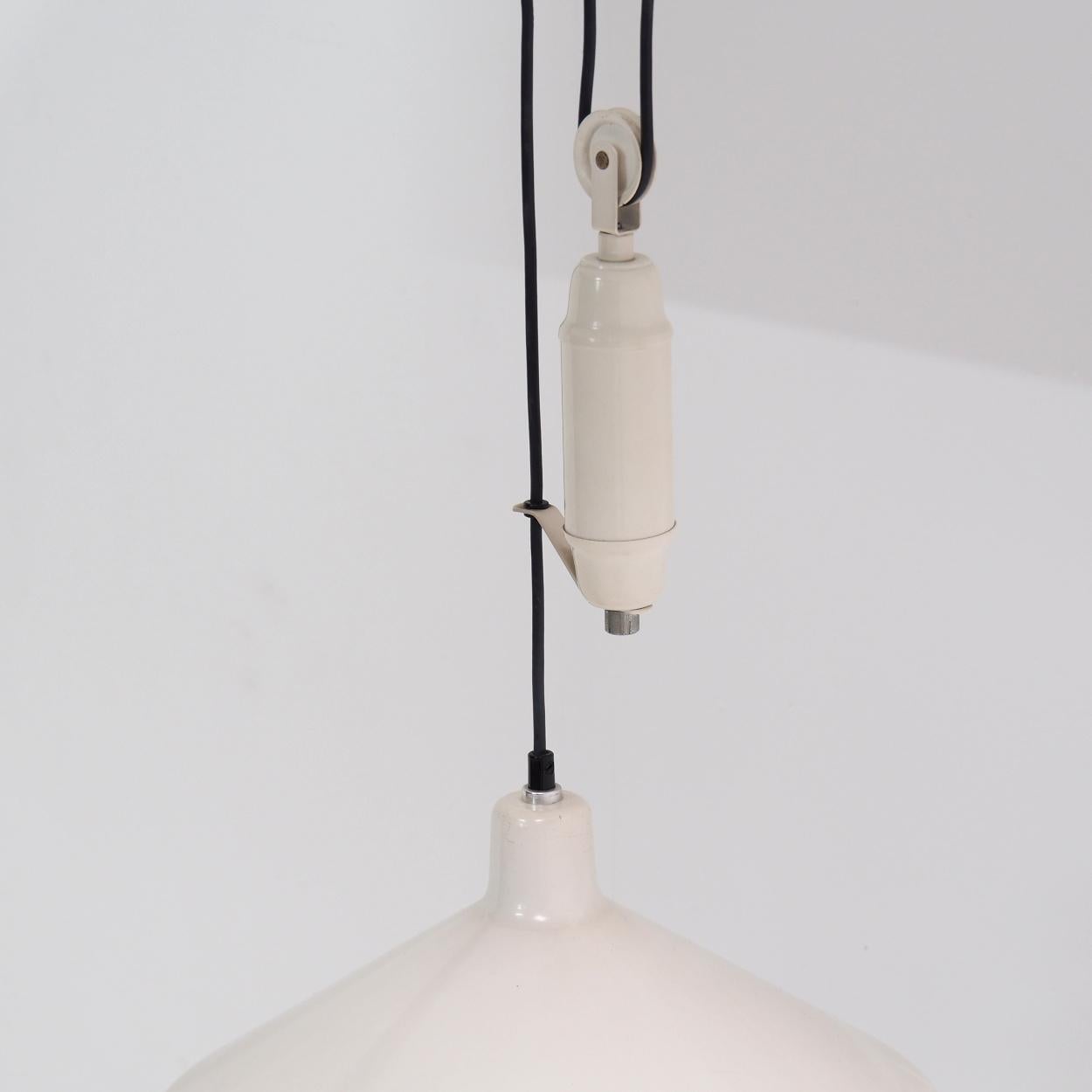 Grey Metal Counterweight Pendant, Italy 1960s For Sale 1