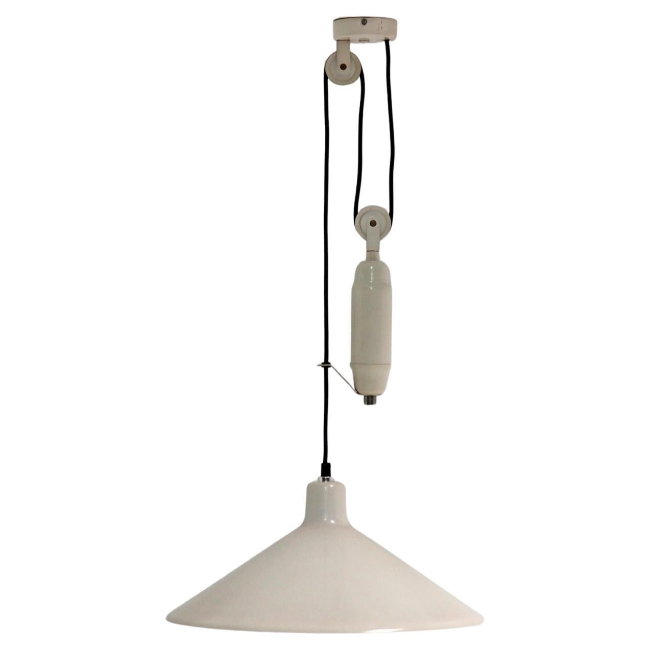 Grey Metal Counterweight Pendant, Italy 1960s