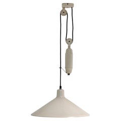 Grey Metal Counterweight Pendant, Italy 1960s