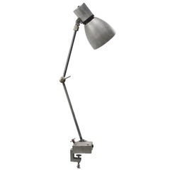 Grey Metal Vintage Industrial 2-Arm Machinist Work Desk Lights