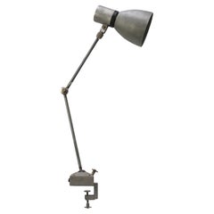 Grey Metal Retro Industrial 2-Arm Machinist Work Desk Lights