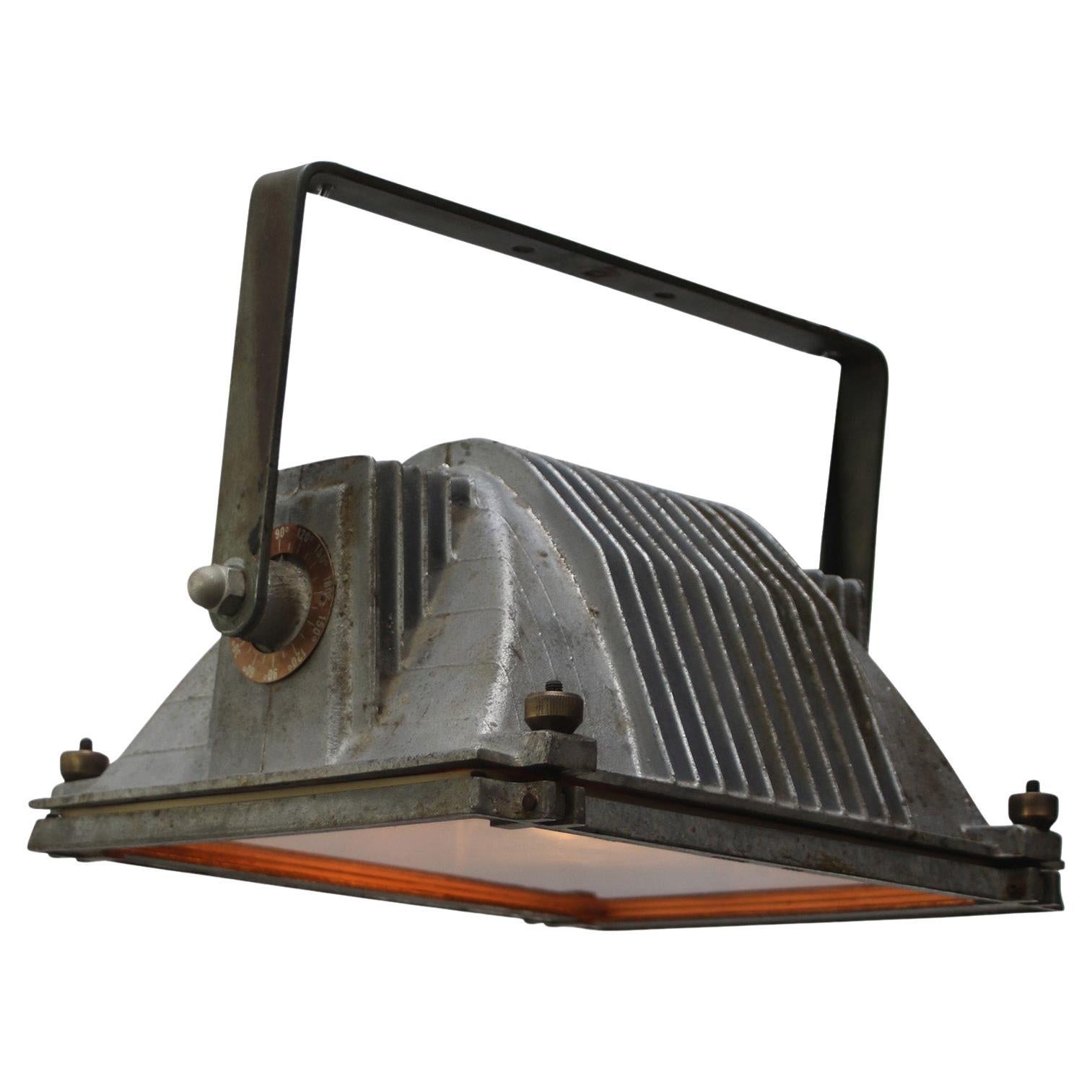 Grey metal vintage industrial clear glass pendant light