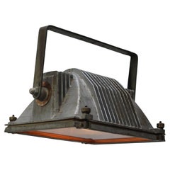 Grey metal vintage industrial clear glass pendant light
