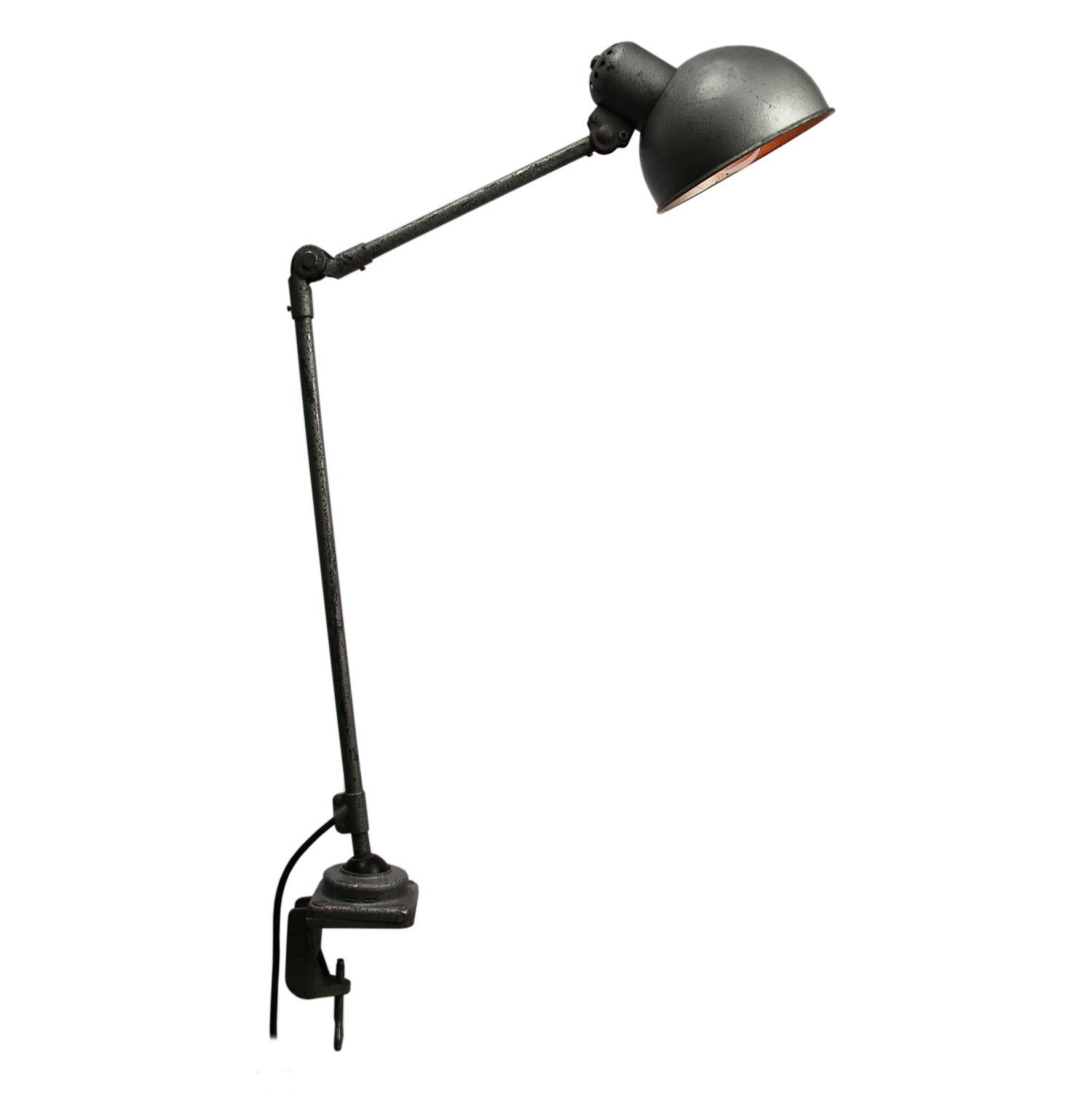 Grey Metal Vintage Industrial Work Desk Light