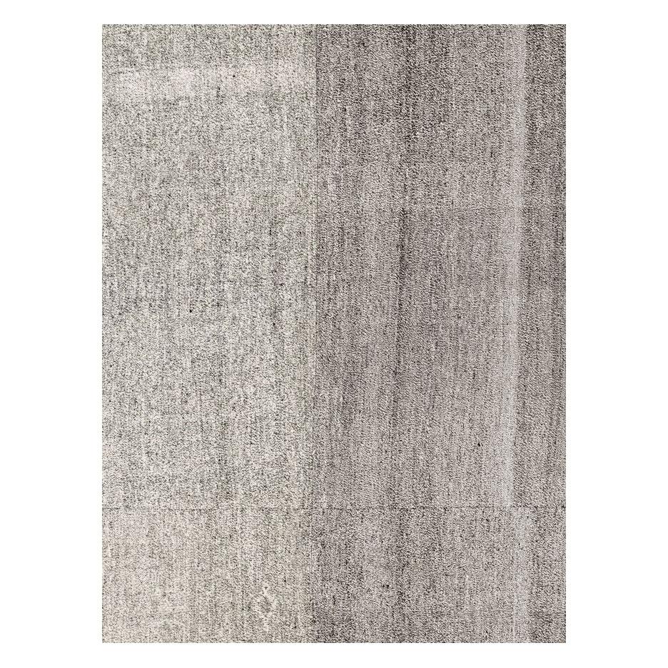A vintage Turkish flat-weave Kilim room size carpet handmade during the mid-20th century with a salt and pepper design creating an overall grey tone.

Measures: 9' 11