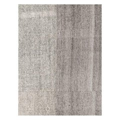 Grey Mid-20th Century Handmade Turkish Flat-Weave Kilim Room Size Carpet