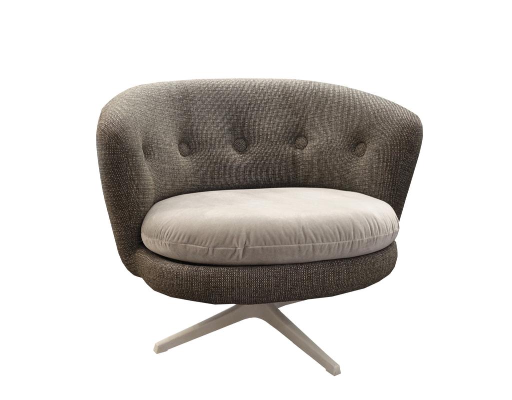 Grey Mid-Century Scandinavian Swivel Chairs In Good Condition In New York, NY