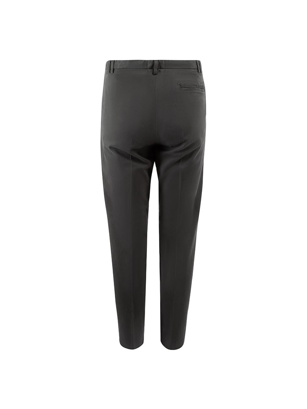 Fabiana Filippi Grey Mid Rise Tapered Trousers Size XS In Good Condition For Sale In London, GB