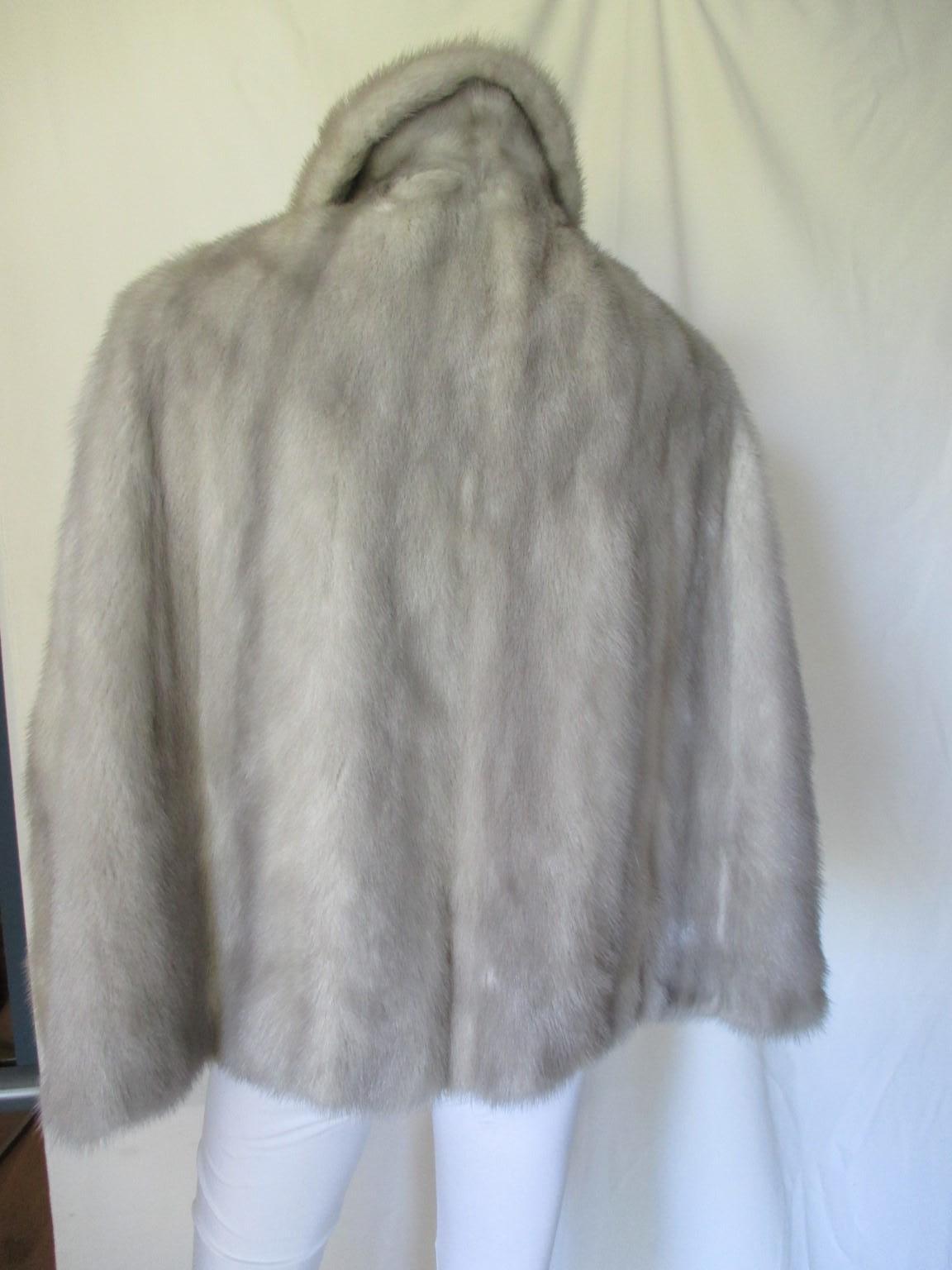 grey fur cape