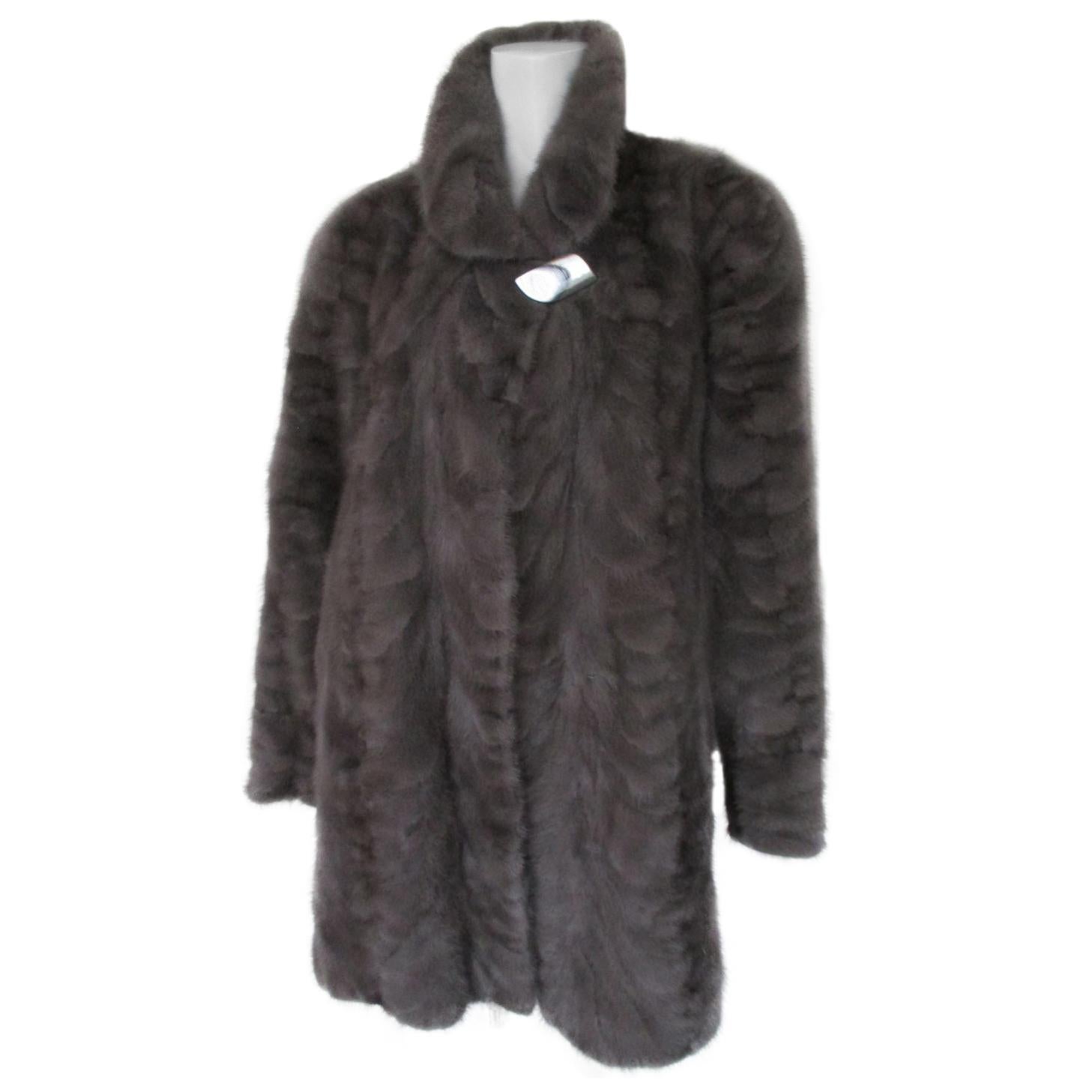 Grey Mink Fur Coat