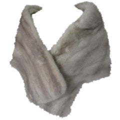 Vintage Grey Mink Fur Stole