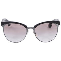 Miu Miu Grey Embellished Cat-Eye Sunglasses