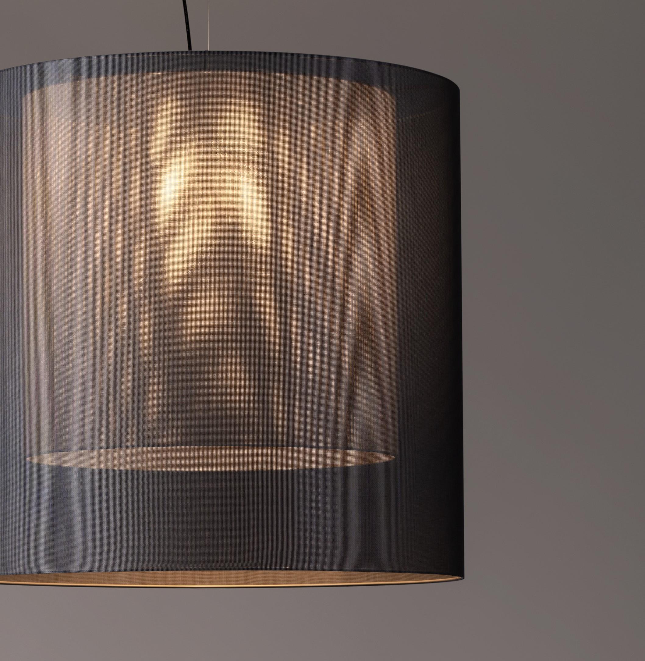 Modern Grey Moaré XL Pendant Lamp by Antoni Arola For Sale