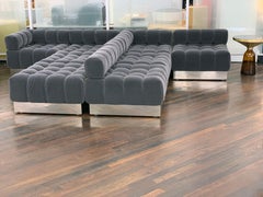 Grey Mohair Classic Harvey Probber Deep Tuft