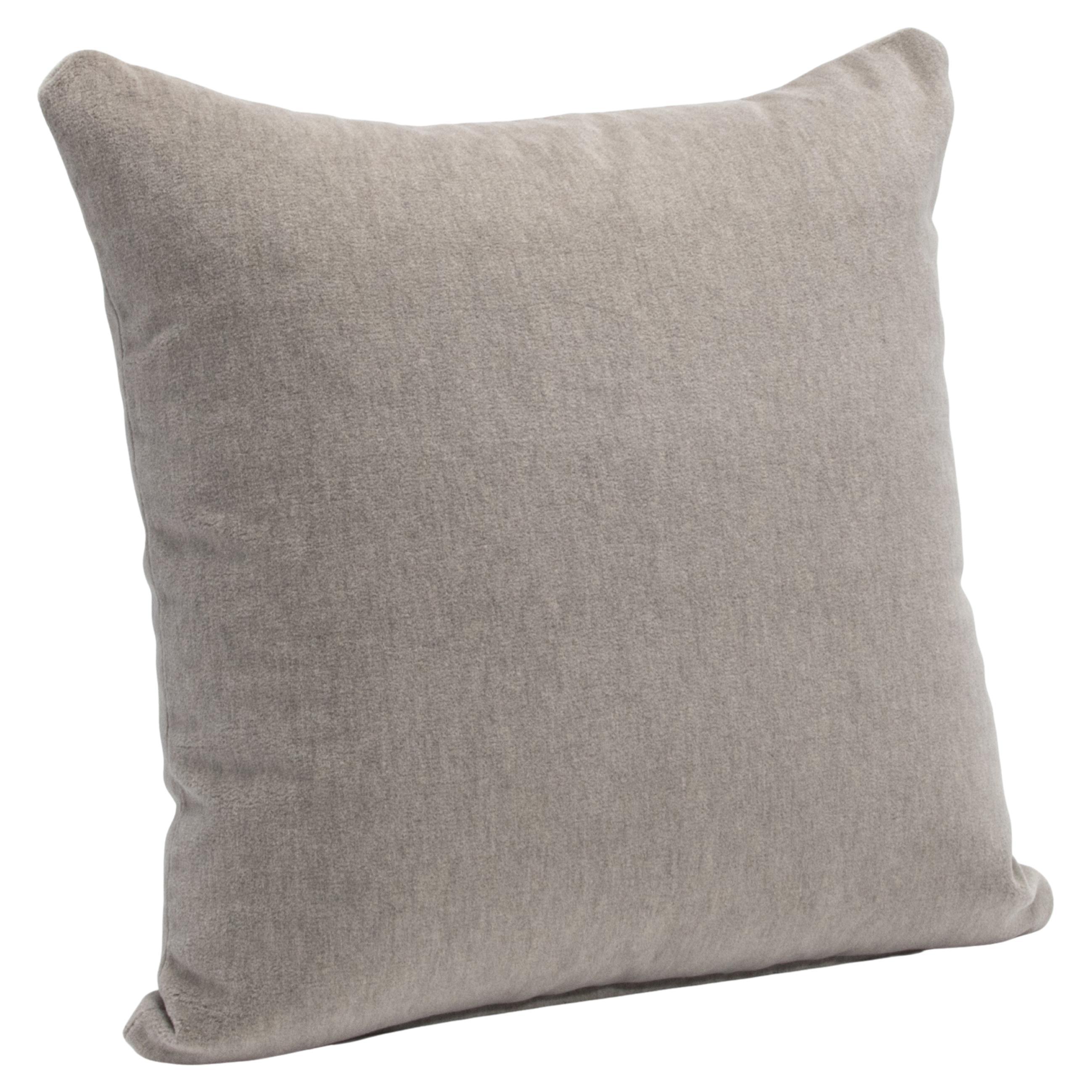 Grey Mohair Pillow By MOGUL