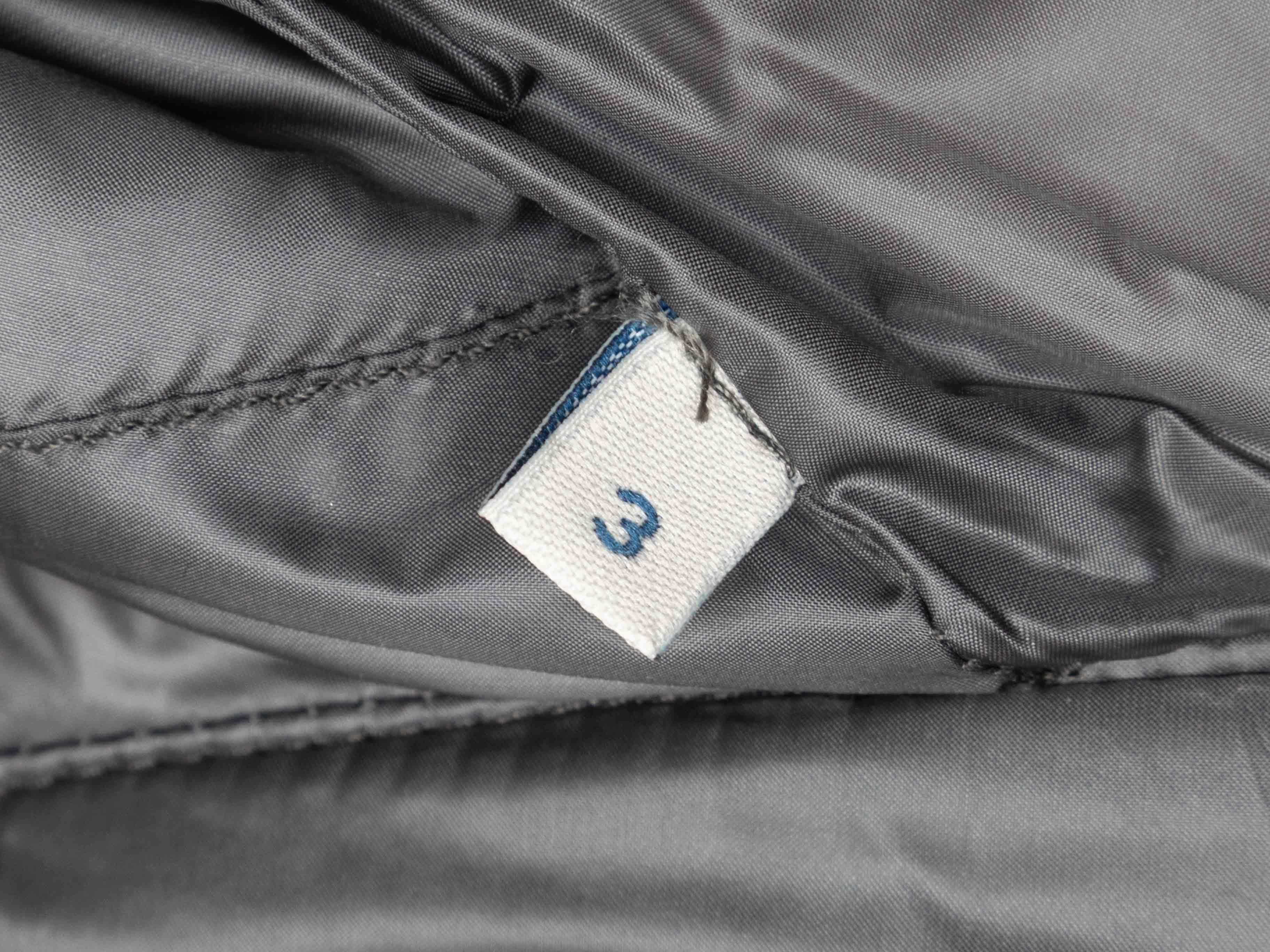 Moncler grigio doppiopetto in piuma d'oca Designer Taglia 3 in vendita 1