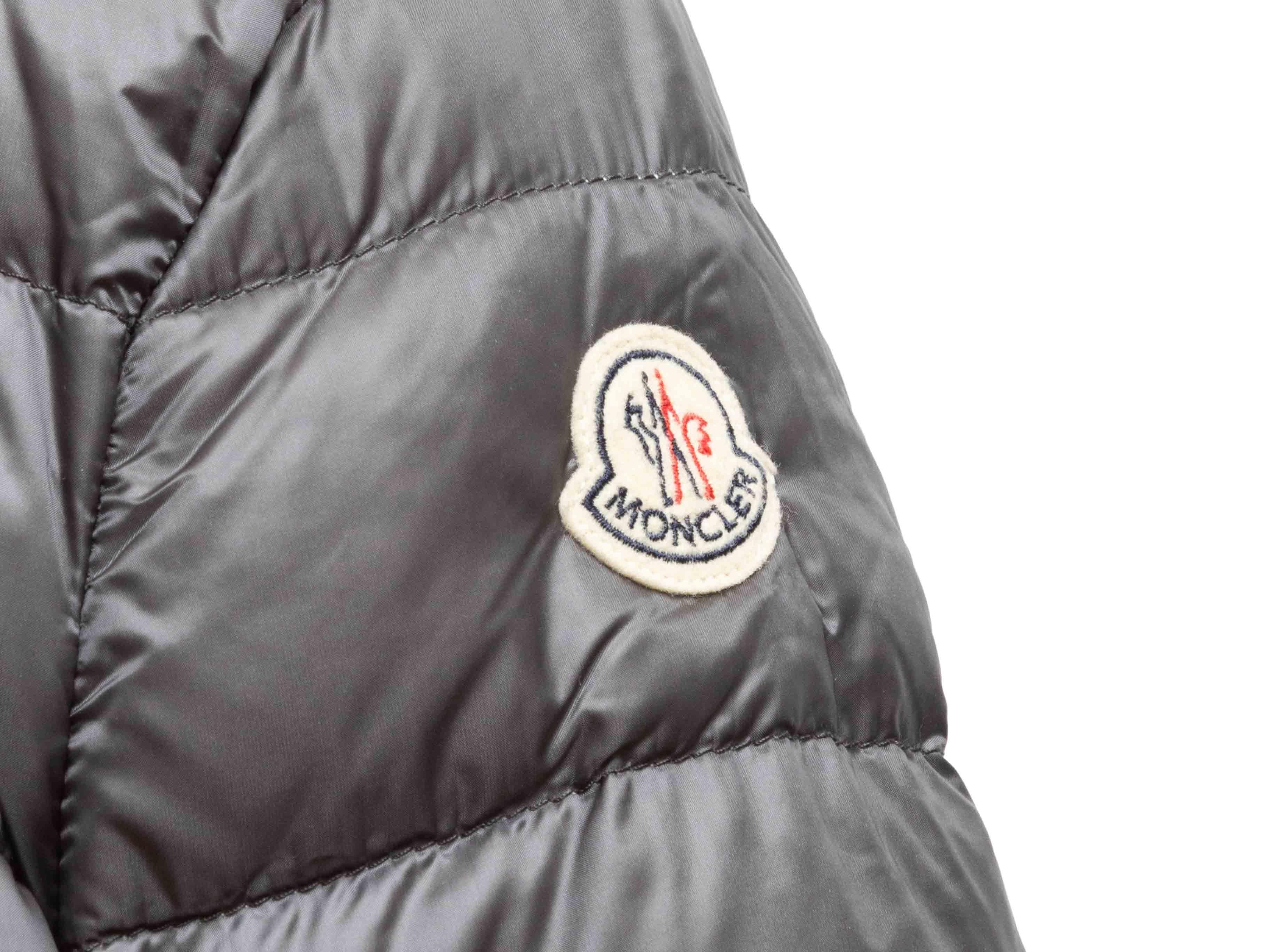 Moncler grigio doppiopetto in piuma d'oca Designer Taglia 3 in vendita 3