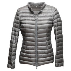 Used Grey Moncler Down Puffer Jacket Size 2