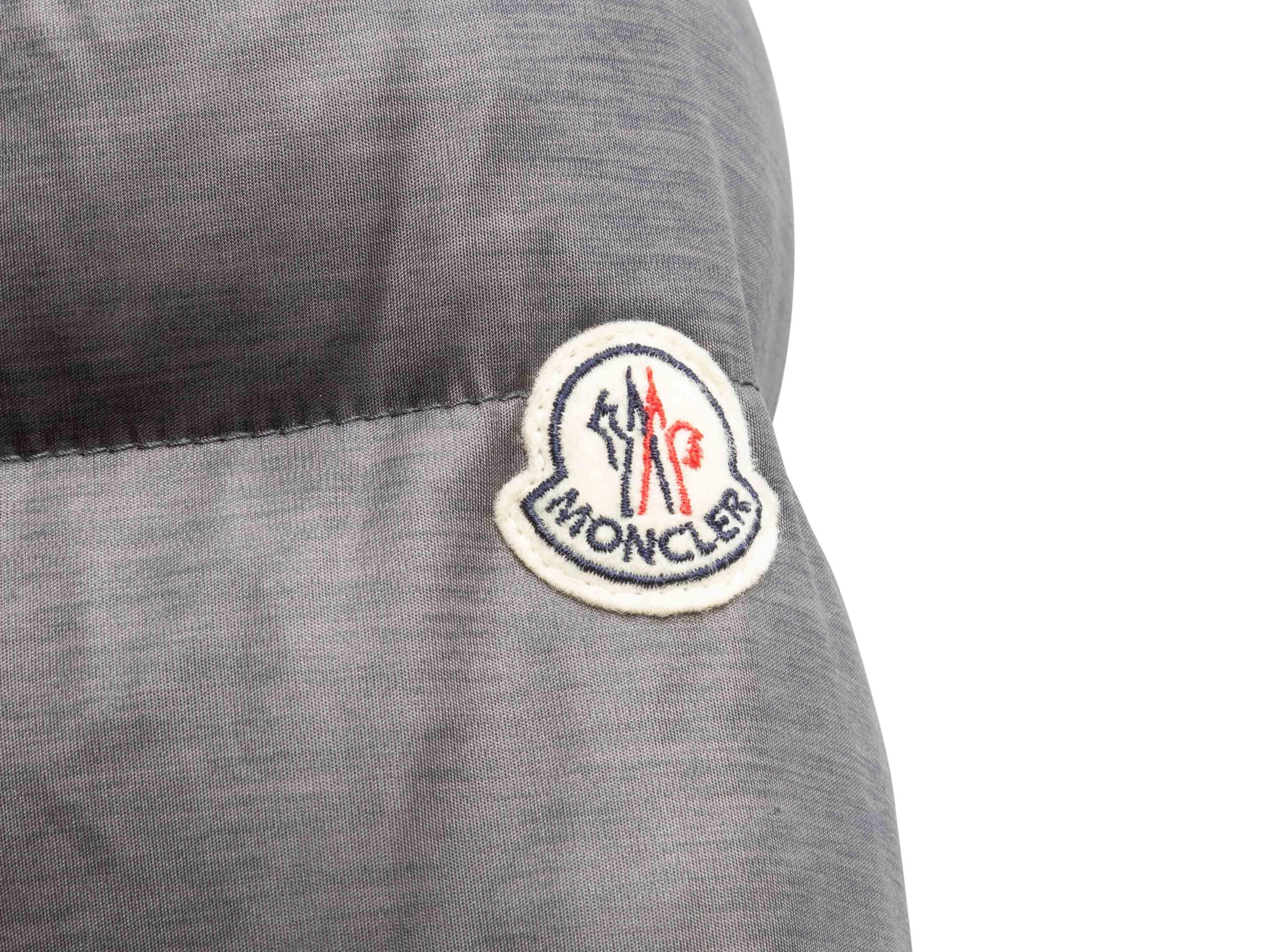 Grey Moncler Hooded Down Puffer Jacket Designer Size 4 in vendita 4