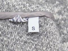 Grey Moncler Wool Patterned Button-Up Vest Size US S