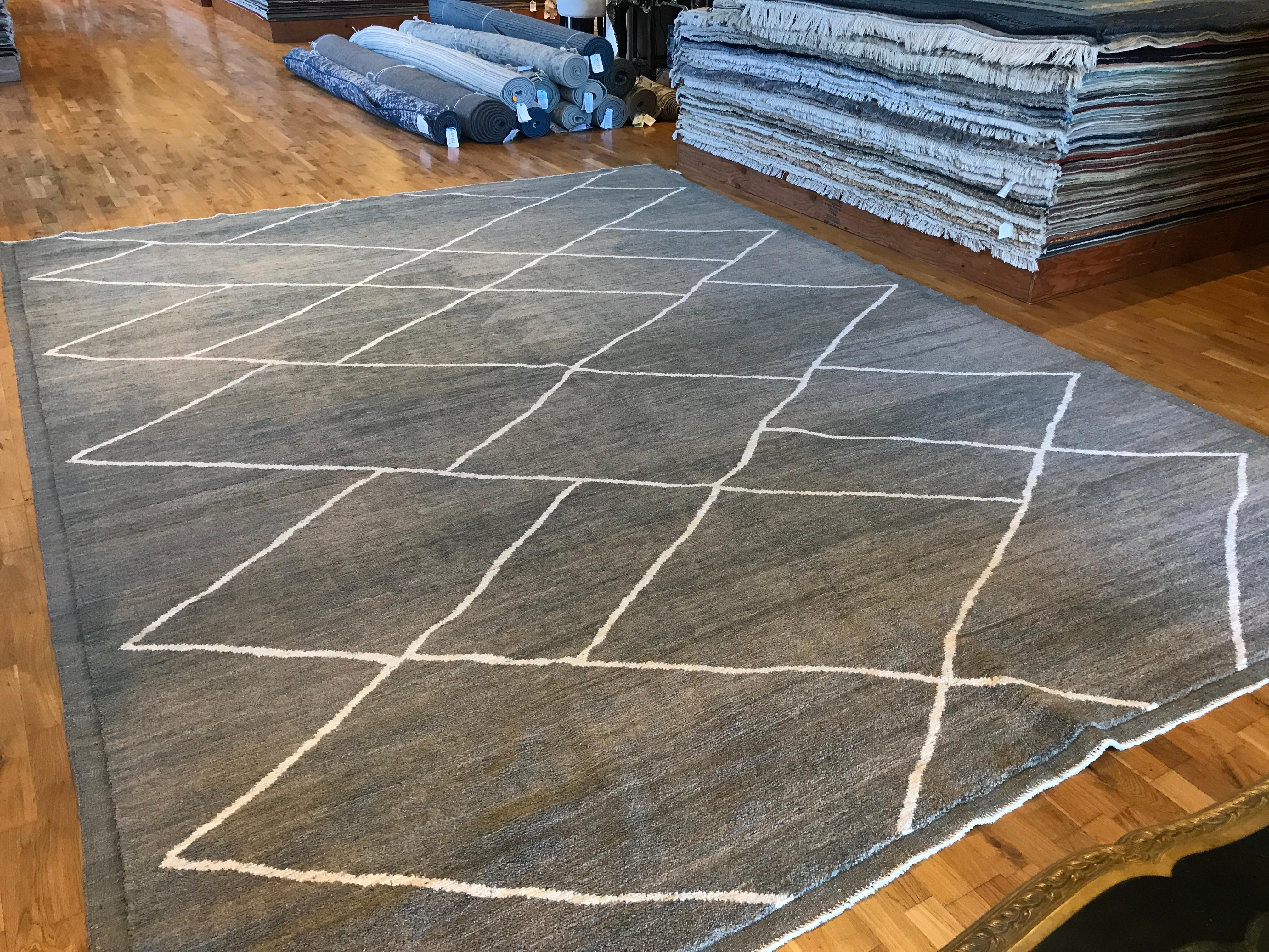 grey moroccan rug