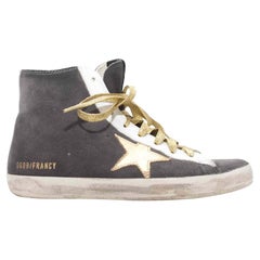 Grey & Multicolor Golden Goose Suede High-Top Sneakers Size 7