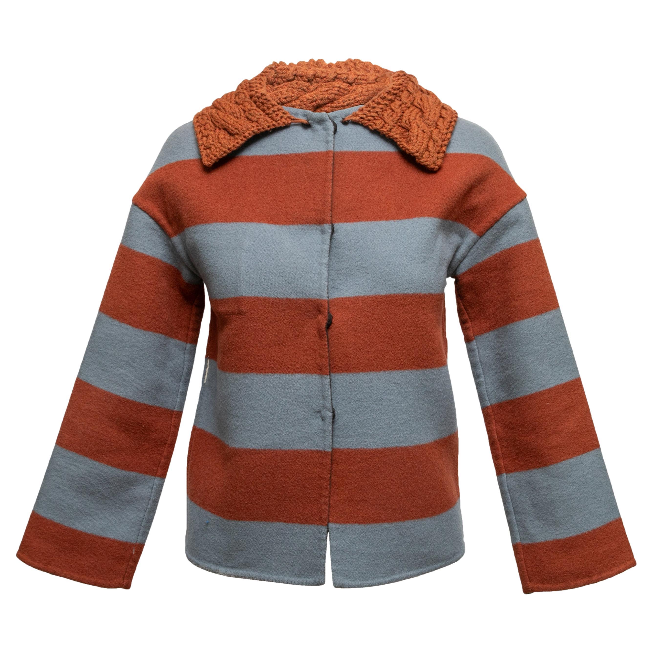Grau & mehrfarbige Maurizio Pecoraro Wendbare Strickjacke Größe US S